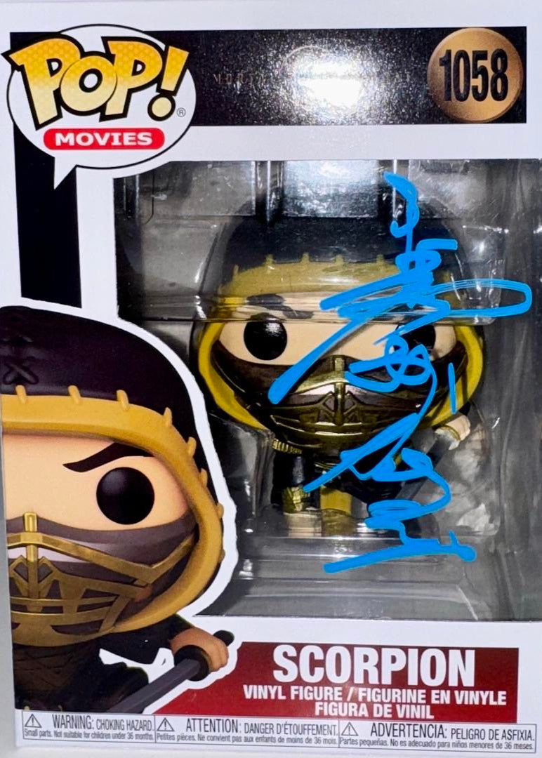 Hiroyuki Sanada Signed Funko Pop #1058 "Scorpion" (Mortal Kombat) - Beckett COA